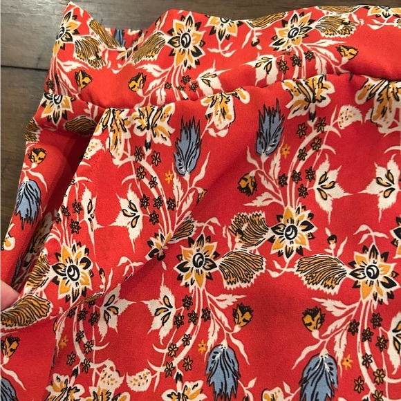 Max Studio Women's Red Floral Print Flowy Wide Leg Pants Size 1X - Picture 5 of 9